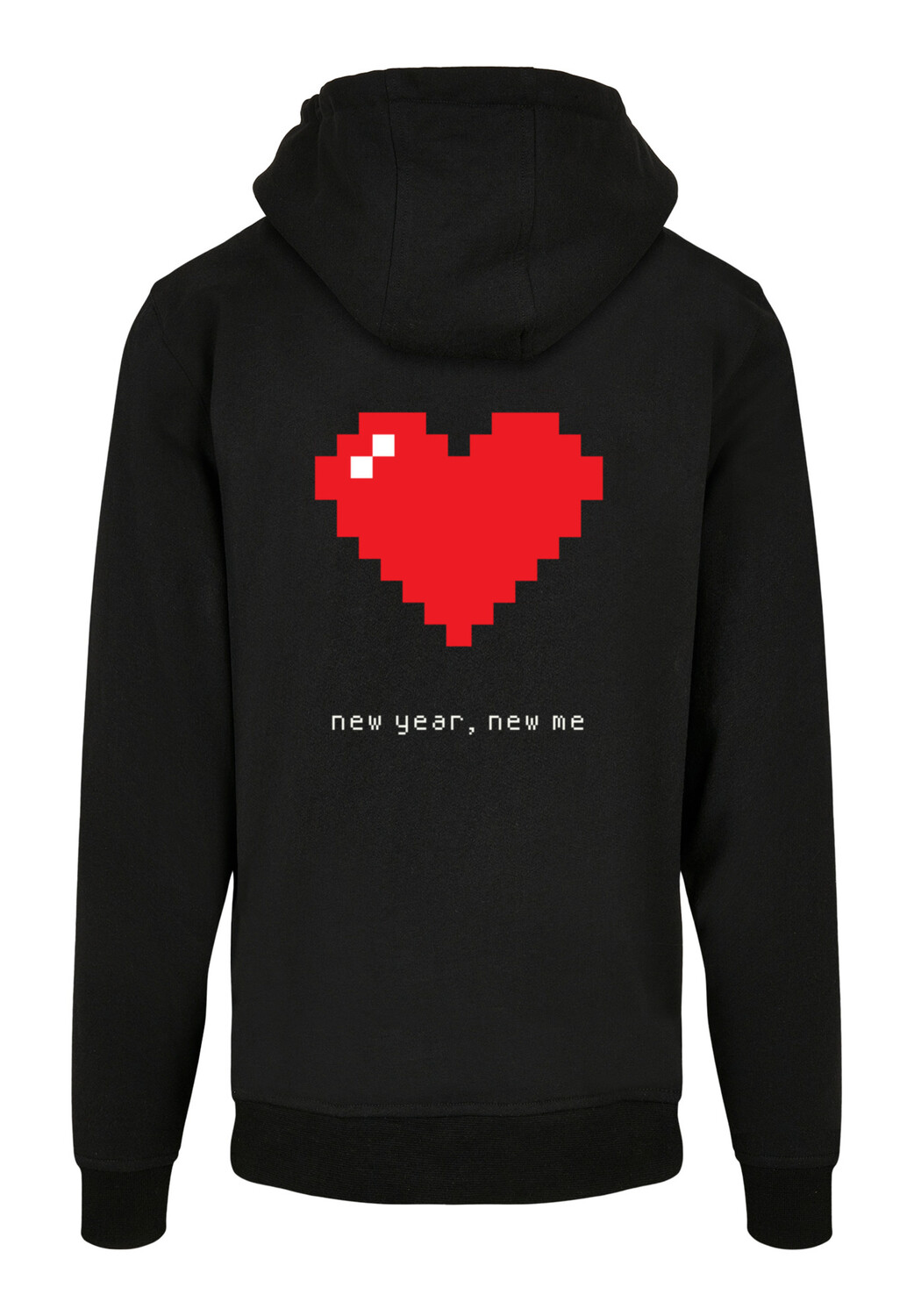 

Пуловер F4NT4STIC Basic Hoodie Pixel Herz Happy New Year Silvester, черный