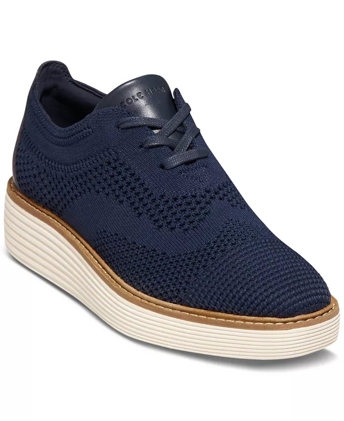 Женские оксфорды OriginalGrand Stitchlite на платформе Cole Haan, синий