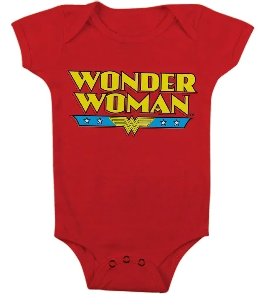 Боди с коротким рукавом Wonder Woman, красный