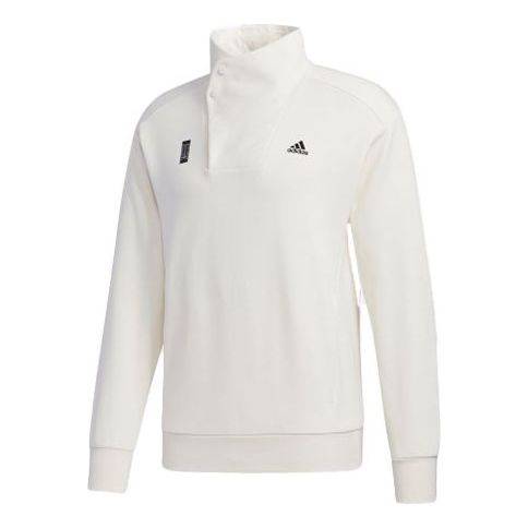 

Толстовка [same to the left] wuji high collar side button sports men's white Adidas, розовый
