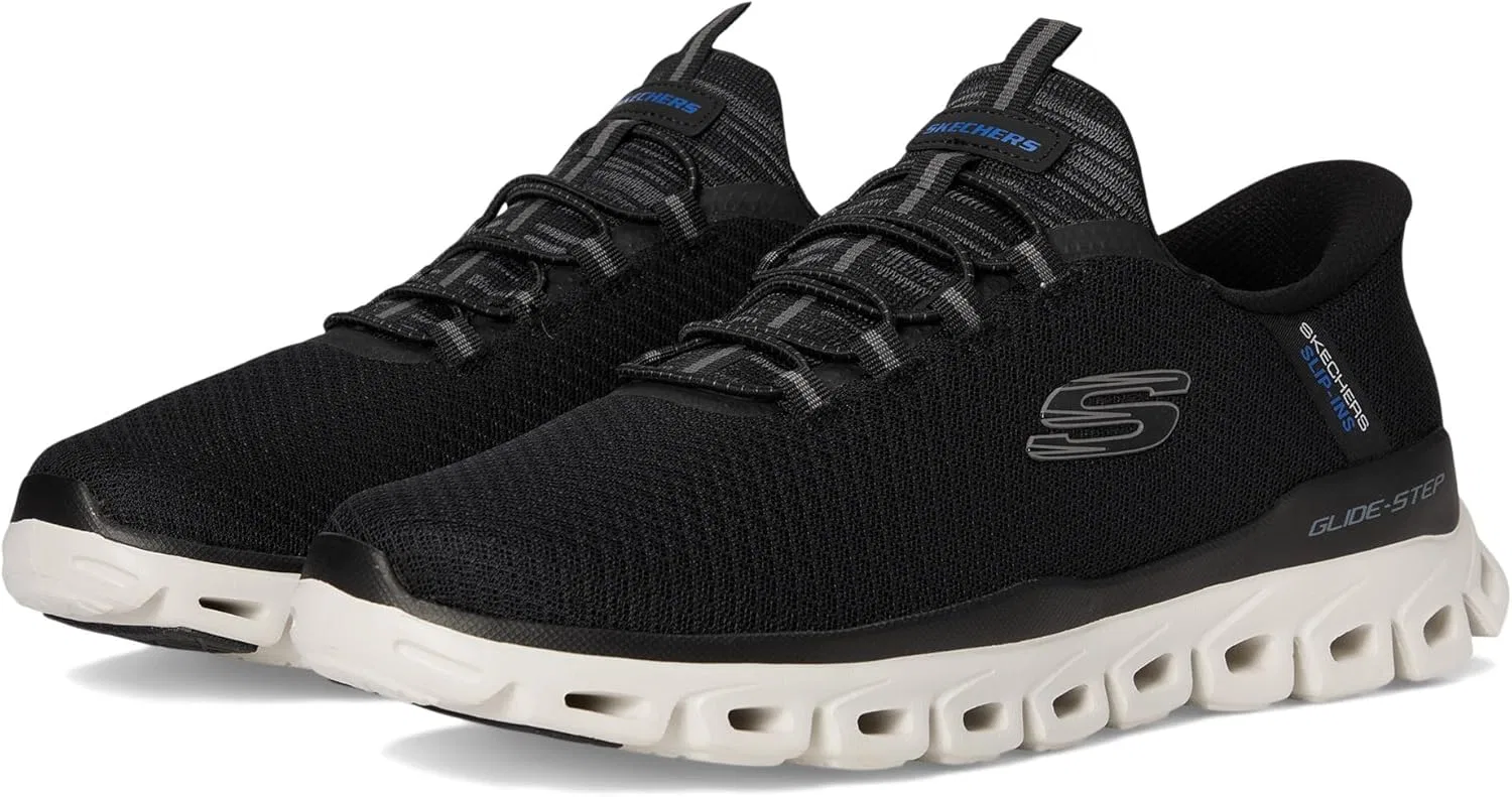 Мужские кроссовки Skechers Glide-Step Noxus Hands Free без шнурков, Black — фото 2