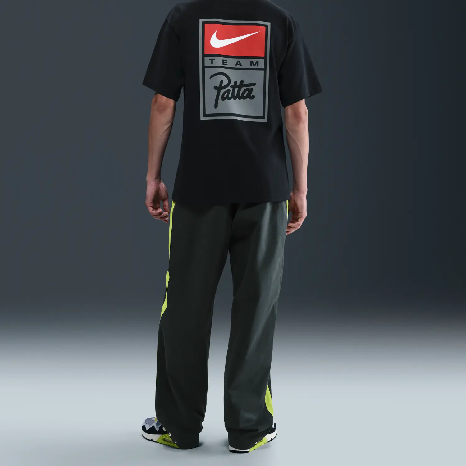Патта совместный бренд повседневные брюки men's Nike, черный — фото 2
