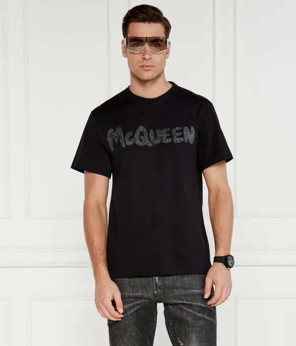 Футболка regular fit Alexander Mcqueen, черный — фото 3