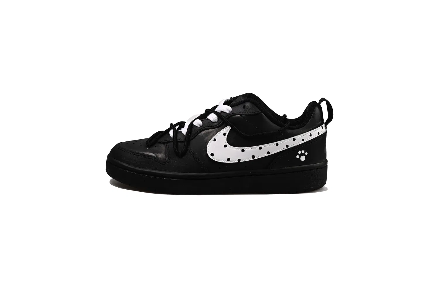 Детские кожаные низкие кроссовки для скейтбординга Court Borough Polka Dot Puppy Vlad Unisex Nike, Black
