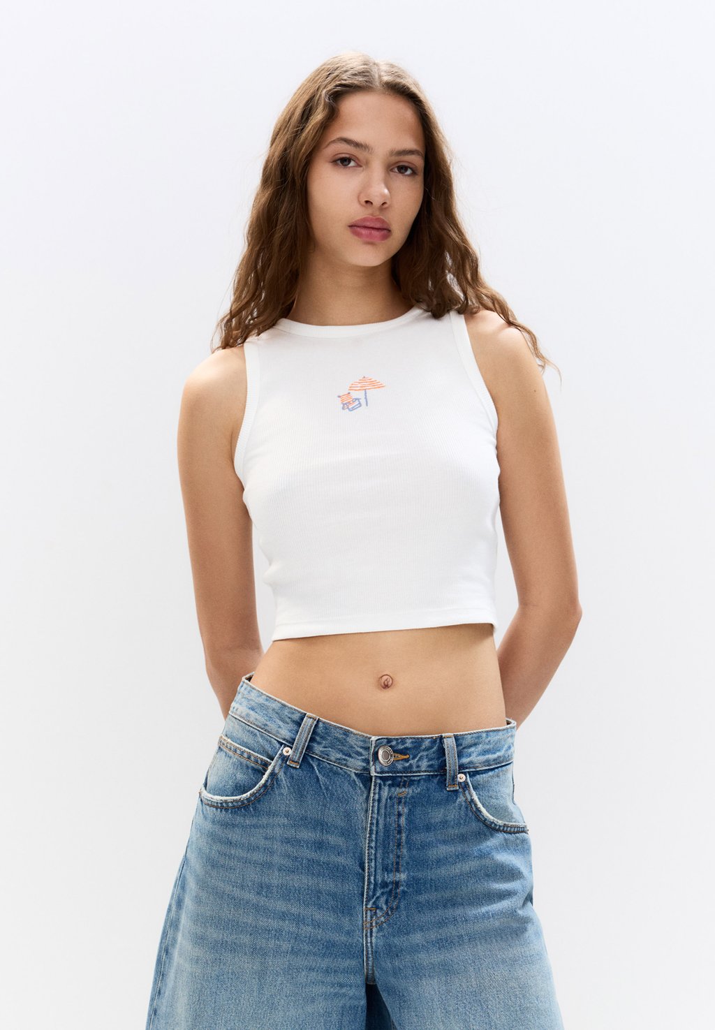 

Топ PARASOL - TANK PULL&BEAR, белый