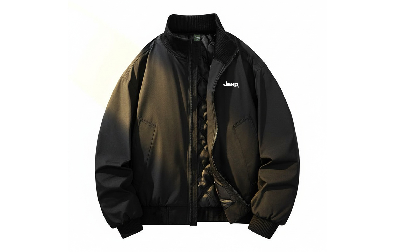 

Пуховик Unisex Stand Collar Moderate Others Jeep, черный