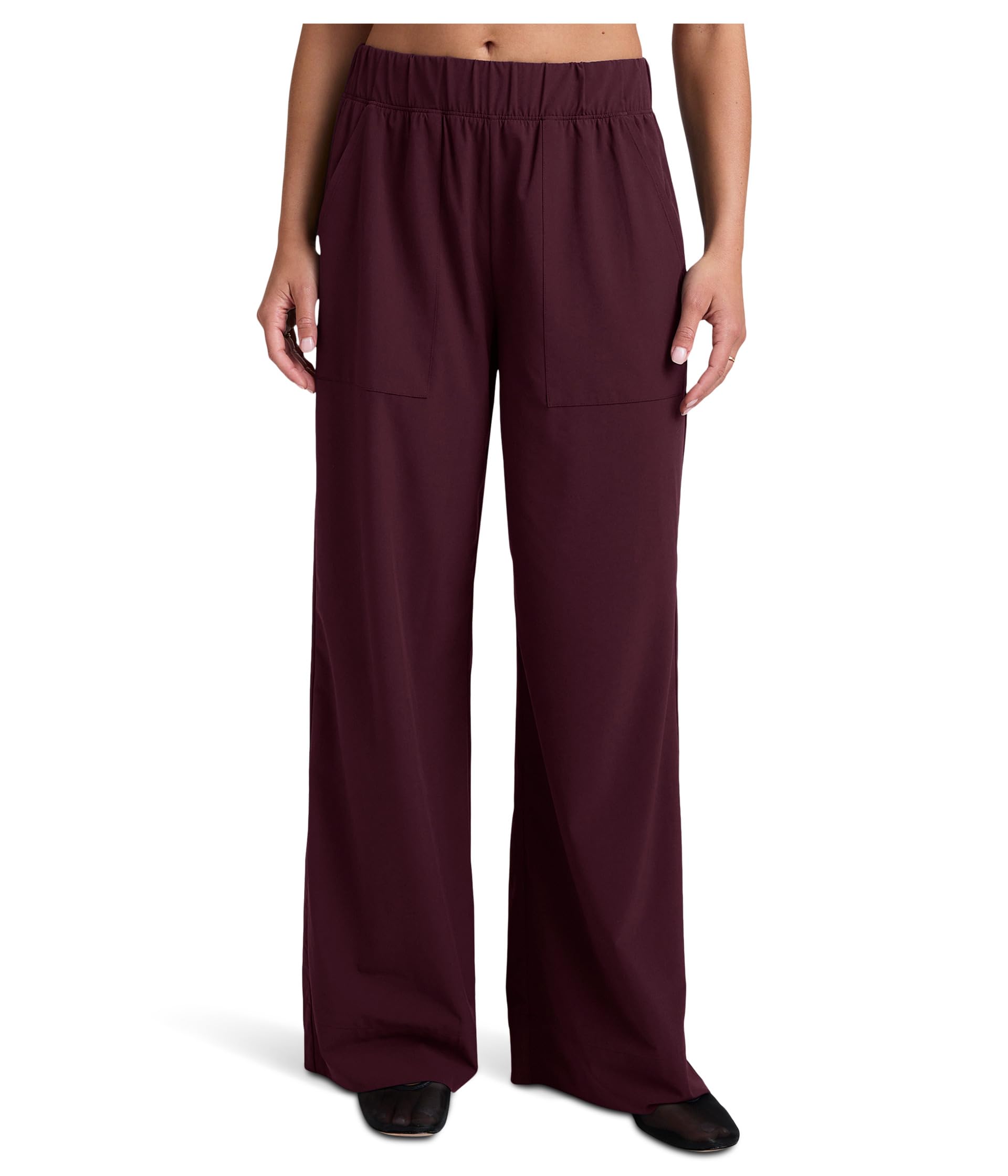 

Брюки Beyond Yoga Stretch Woven Wide Leg Pants, цвет Black Cherry