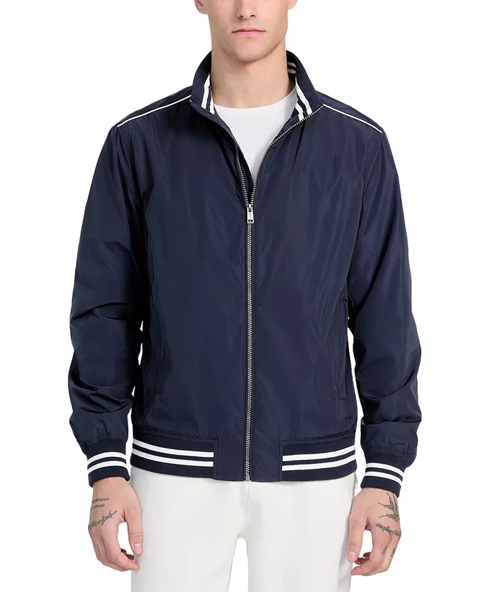 

Мужская городская бомбер-куртка Regular-Fit в полоску GUESS, синий
