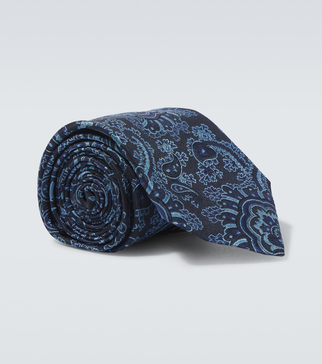 

Галстук из жаккардового шелка Etro, Multicolour On Blue Base