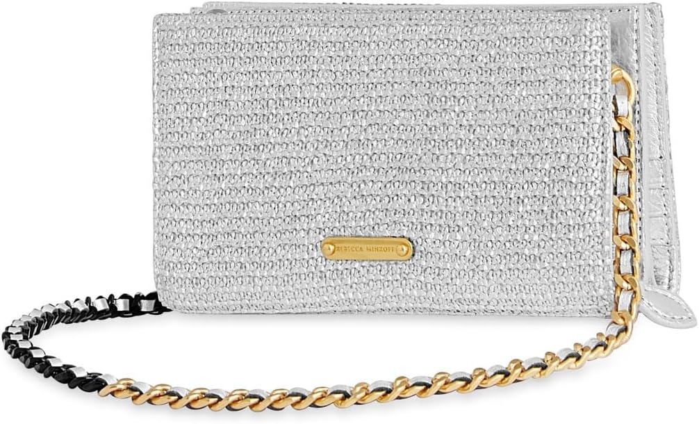 

Сумка кросс-боди Rebecca Minkoff Soft Wallet On A Chain, серебряный