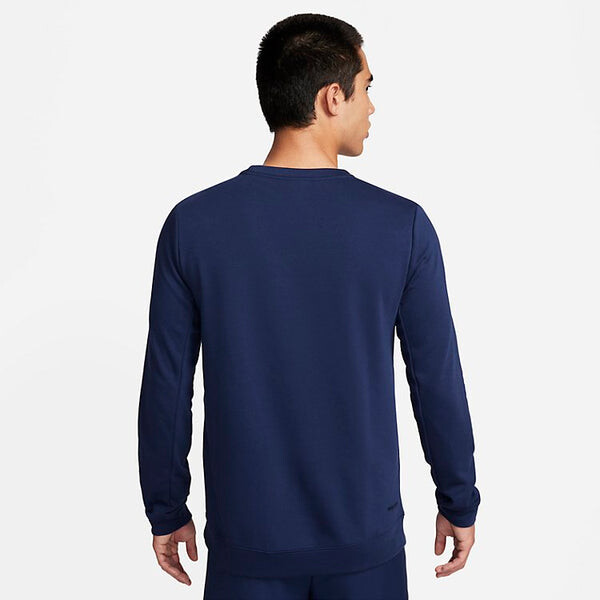 Рубашка NIKE DRI-FIT TRACK CLUB Fleece Long-Sleeve Crew Neck Running Sweatshirt 'MIDNIGHT NAVY', синий — фото 3