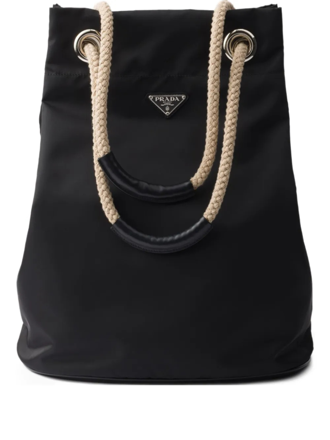 

Prada сумка-тоут Re-Nylon с кулиской, черный