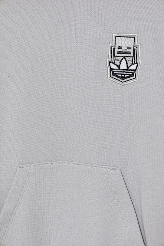 Детская хлопковая толстовка Adidas Originals, серый — фото 3