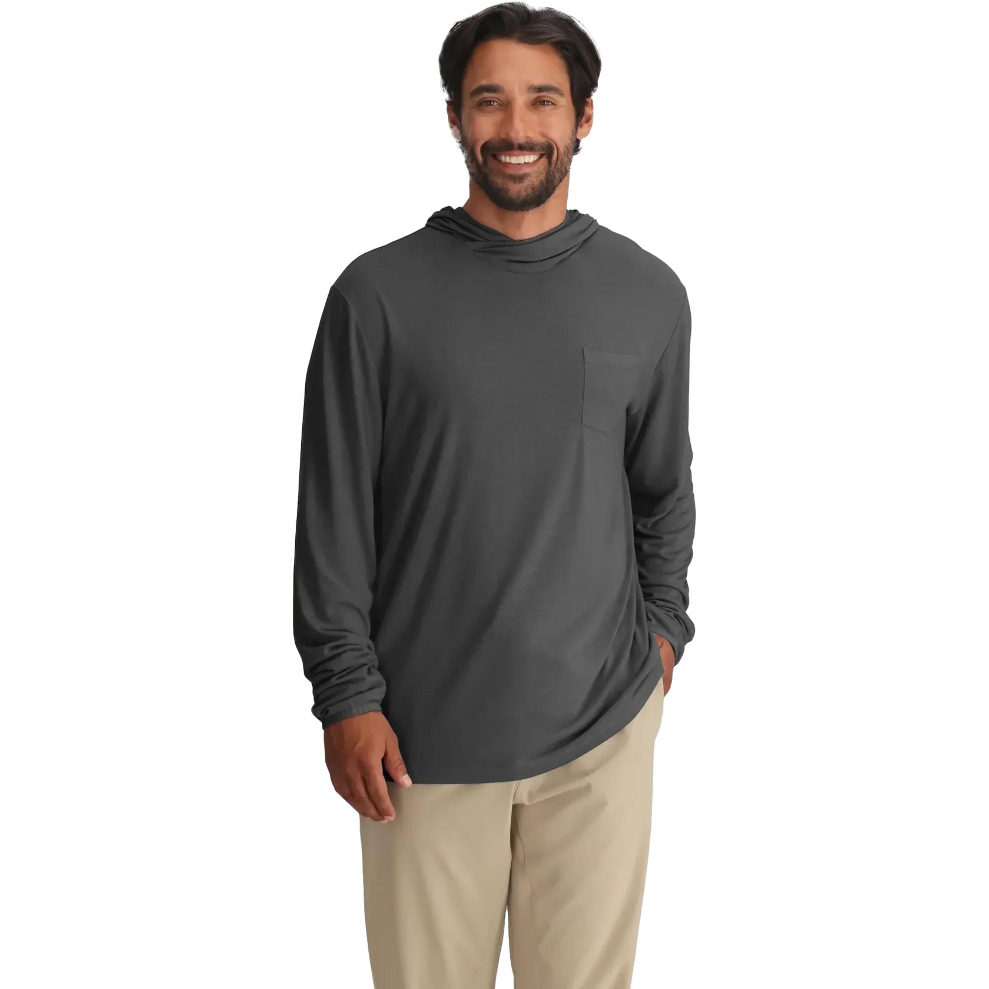 

Мужская легкая толстовка с капюшоном из бамбука Free Fly, Anthracite