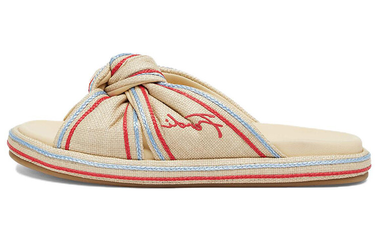 Шлепанцы женские бежевые Fendi