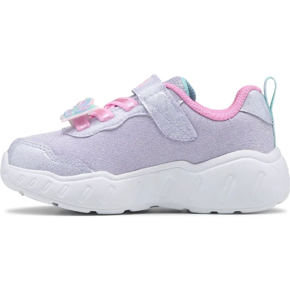 Детские светящиеся кроссовки Butterfly Bliss для малышей Skechers, Lavender/Pink Multi — фото 3