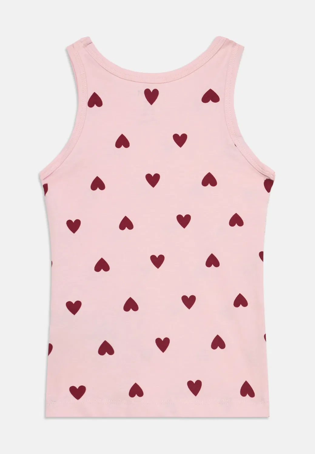 Nmftank cutie heart 2 pack - undershirt Name It, Parfait Pink/Rumba Red