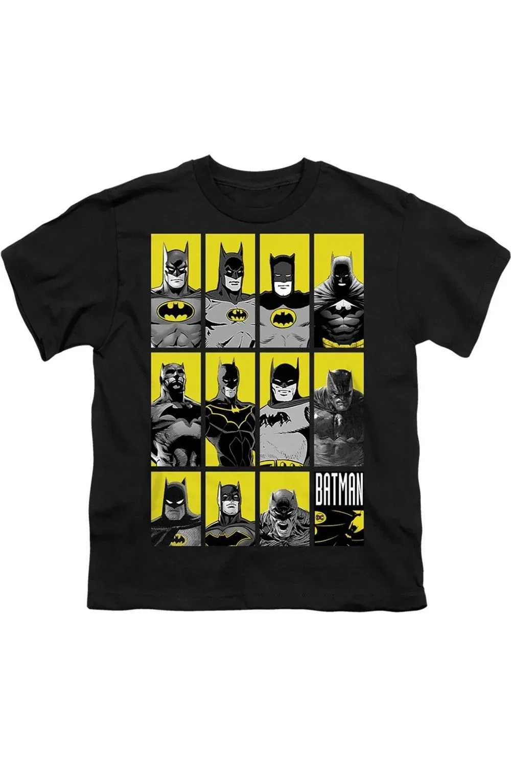 Детская футболка для мальчиков с коротким рукавом с принтом Batman 80 Years Gildan, черный