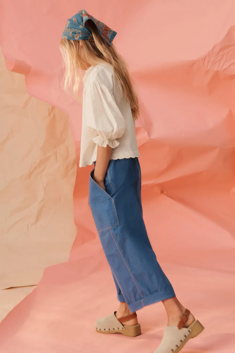 Рубашка с цветочным узором и оборками, лимитированная серия ZARA, Ecru — фото 3