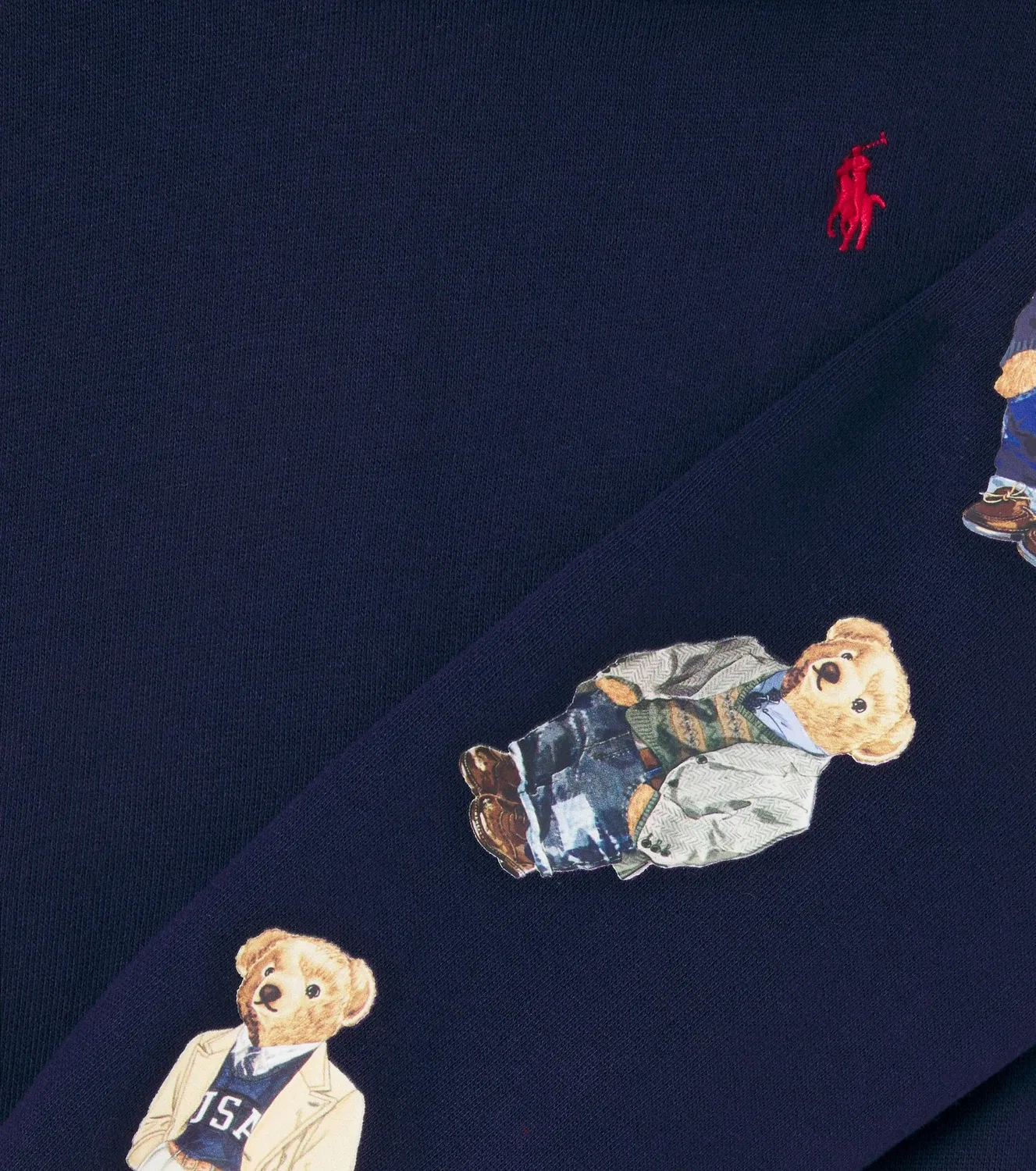 Худи с капюшоном из флиса с принтом Polo Ralph Lauren Kids, синий — фото 3