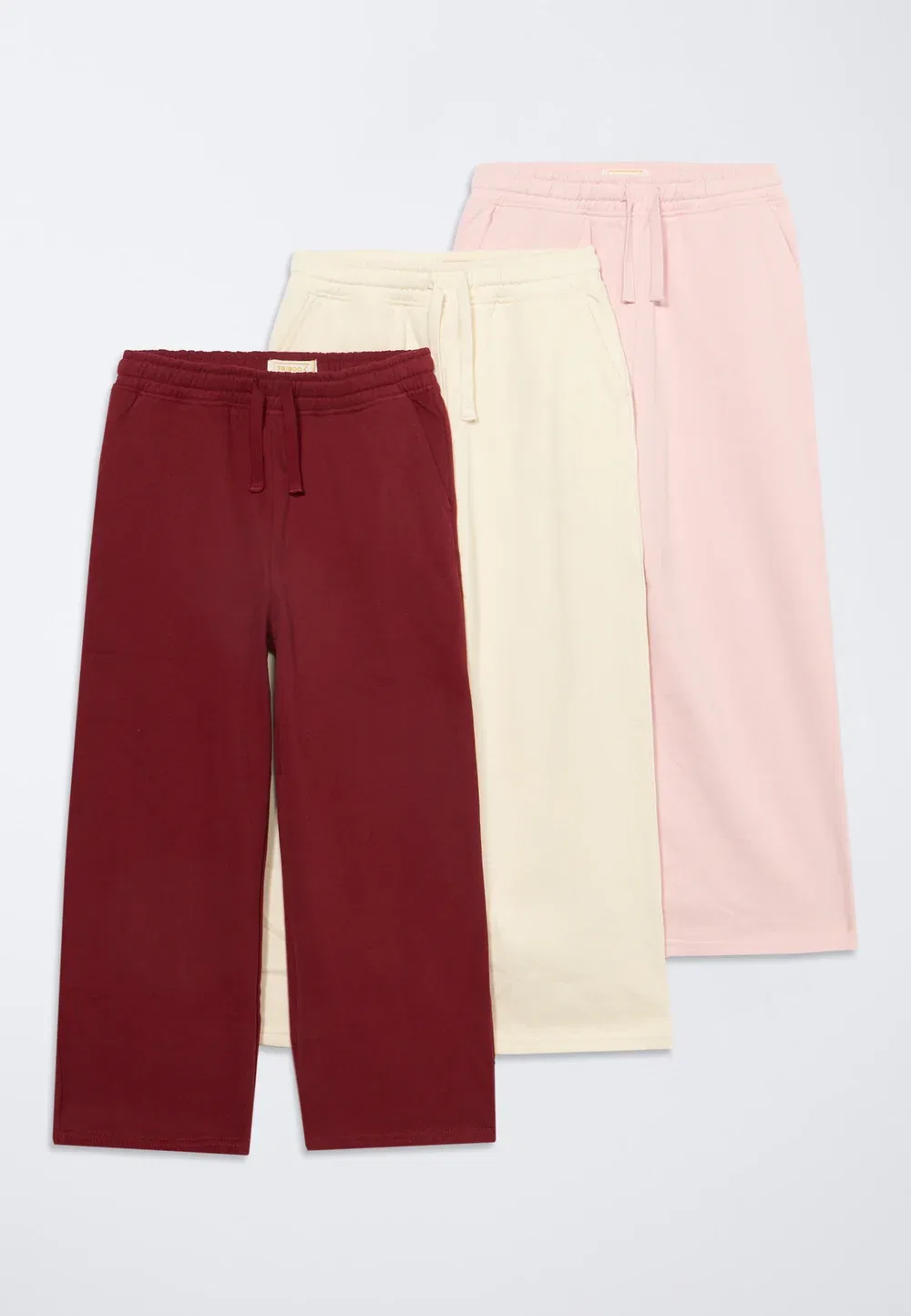 Комплект из 3 спортивных штанов Friboo By Zalando, Off-White/Pink/Bordeaux — фото 3