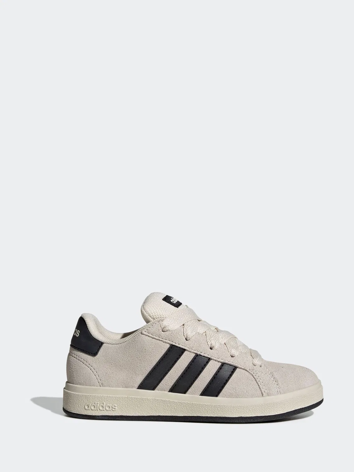 Кроссовки из замши Grand Court 00s adidas, серо-черные
