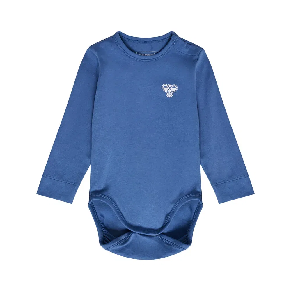 Боди с длинным рукавом Mini Solid Bee Hummel, синий
