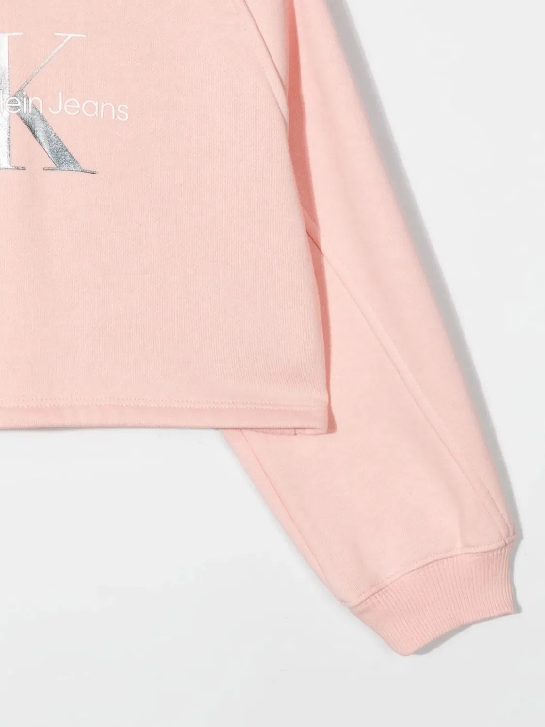 Худи с металлическим логотипом Calvin Klein, розовый/серебряный — фото 3