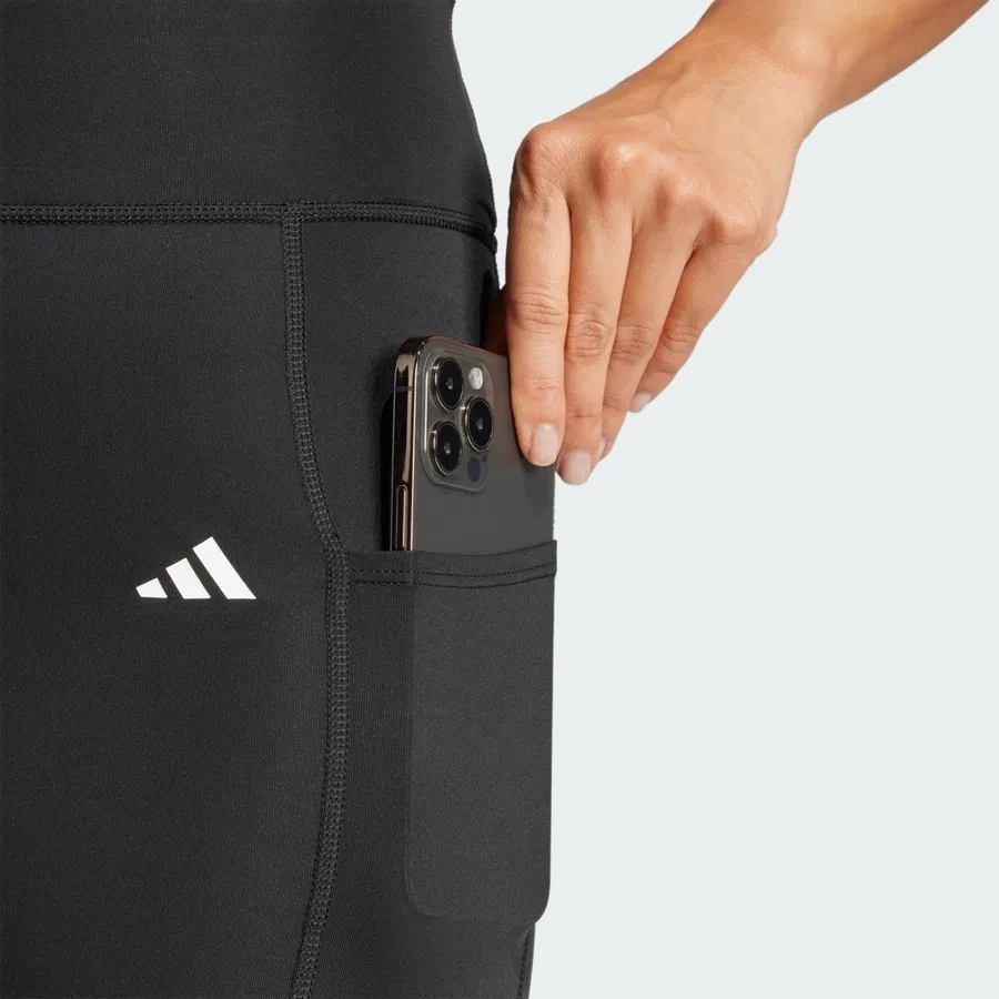 Леггинсы с длинным рукавом и карманом Optimé Stash 7/8 adidas, Черный — фото 4