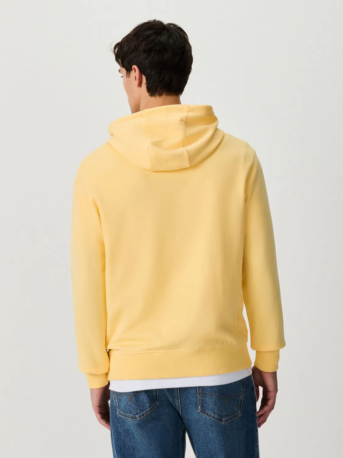 Худи из хлопка, легкое, модель Lightweight Jersey Hoodie Next, желтый — фото 3