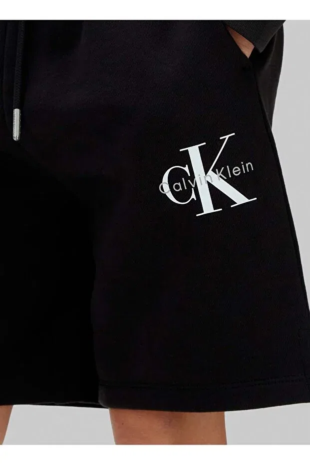 Детские шорты для мальчиков с принтом Calvin Klein, Black — фото 3