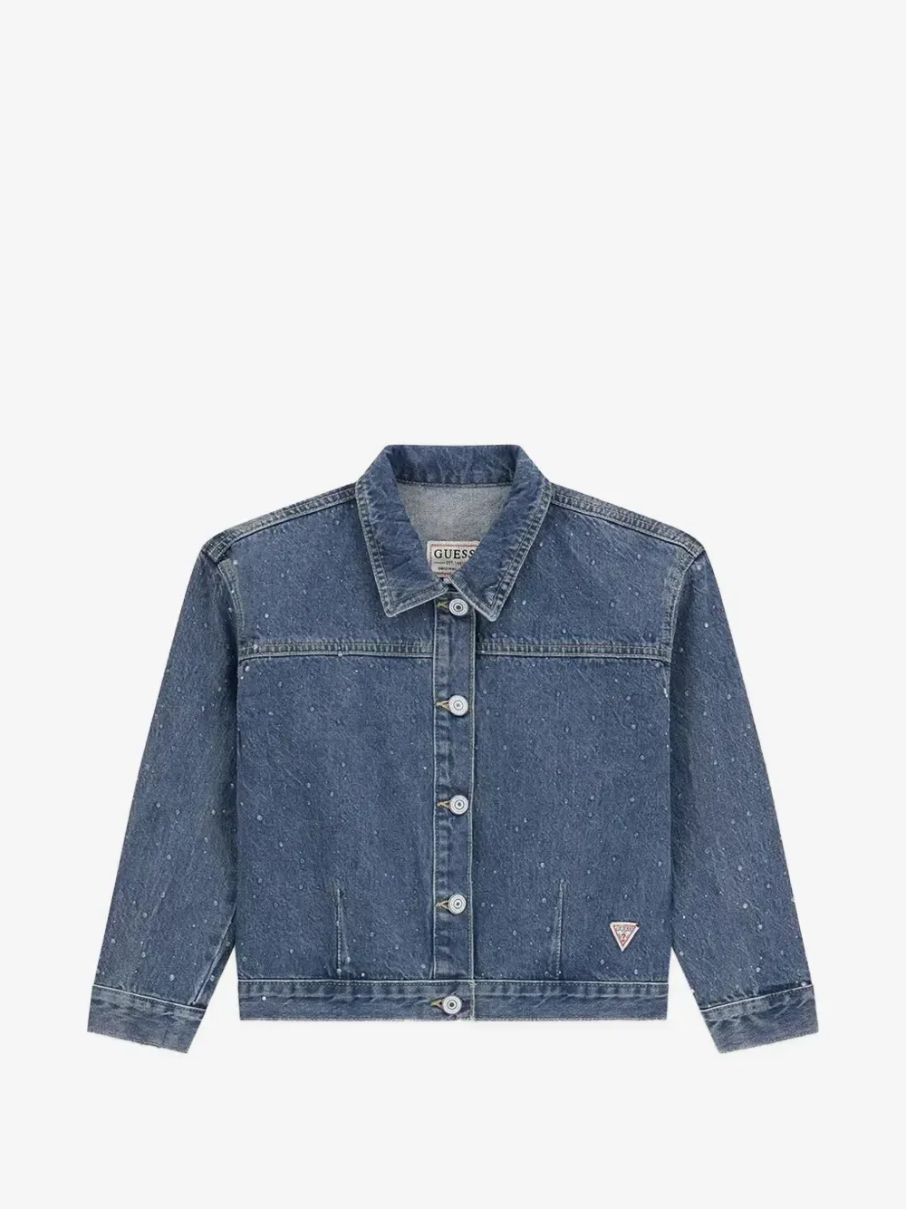 Джинсовая куртка с кристаллами Guess Kids, синий