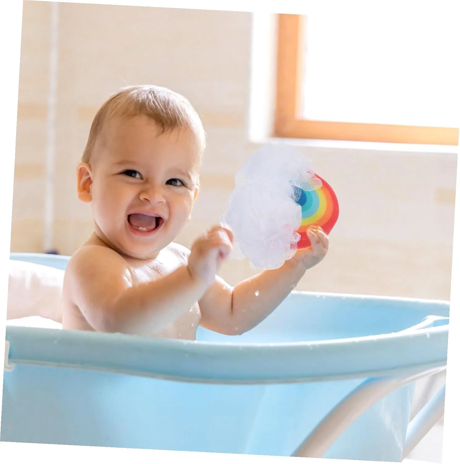 Набор банных губок Rainbow Body Scrubber, IWOWHERO, 3 шт, 23x12x3.5 см — фото 3