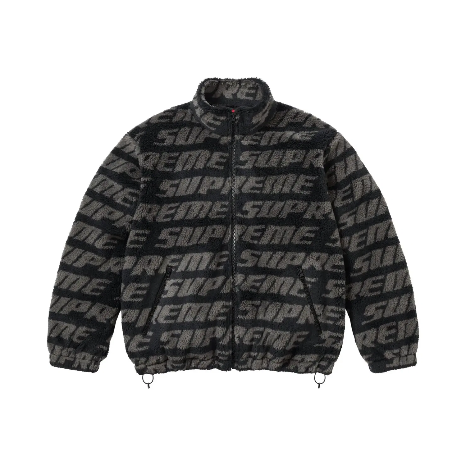 Куртка флисовая с принтом Repeat Jacquard Supreme, Black