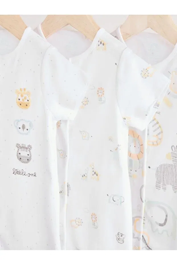 Детское боди-комбинезон с принтом 3-предметный набор Next Baby, Multicolor — фото 3