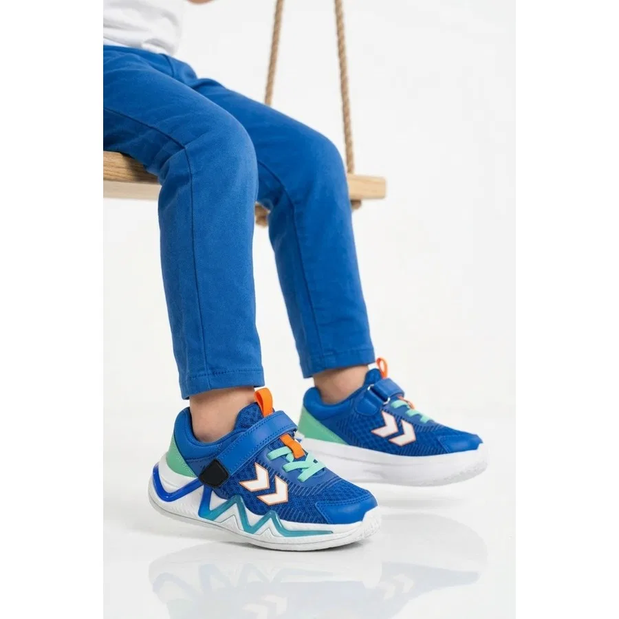 Детские спортивные кроссовки с шнуровкой Hml Orio Jr Hummel, Синий — фото 2