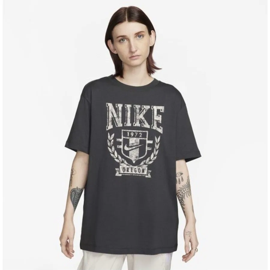 Женская футболка оверсайз с коротким рукавом Sportswear Fleece Nike, Серый