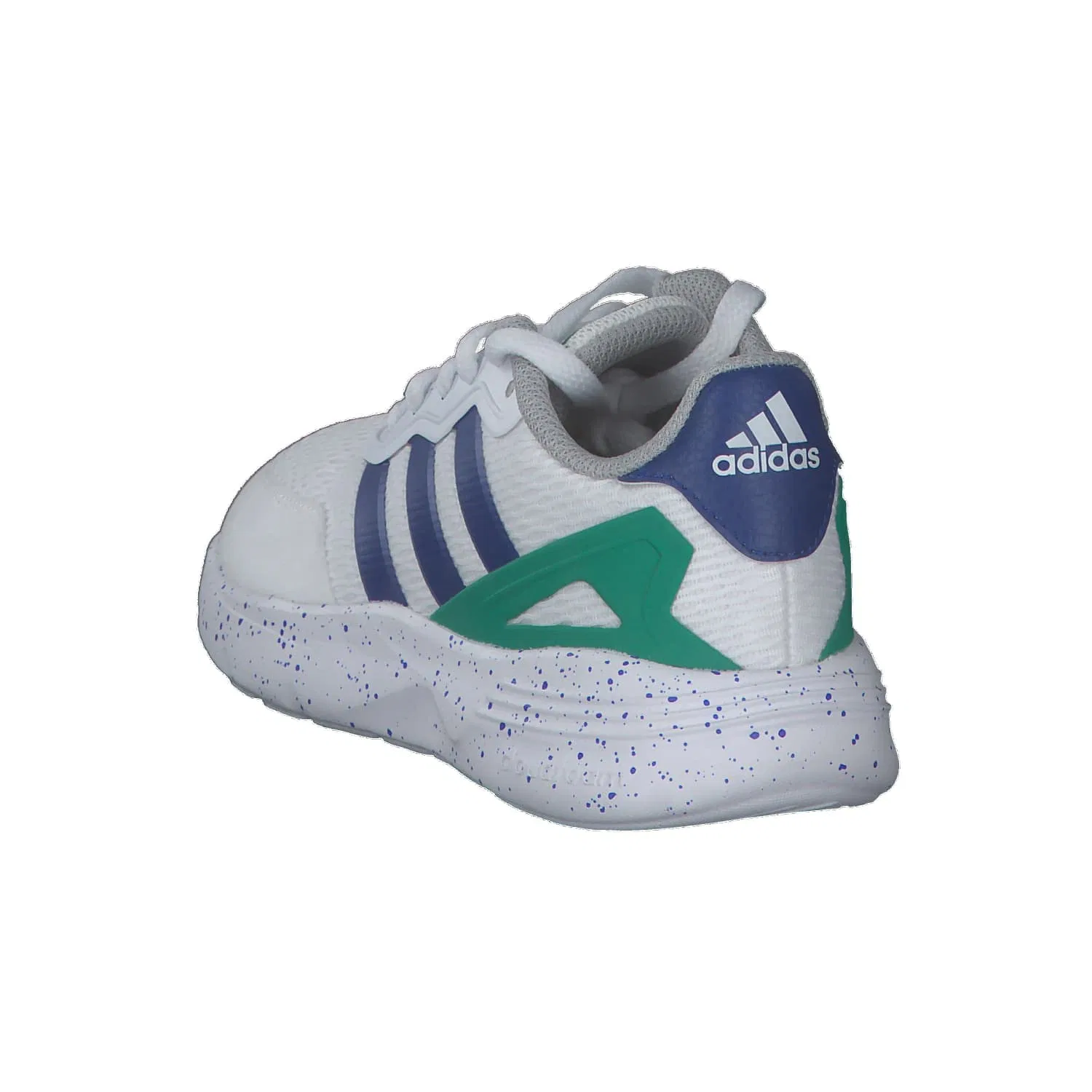 Детские кроссовки с шнуровкой Nebzed Lifestyle Lace Running Shoes Adidas, Cloud White Team Royal Blue Core Green — фото 4