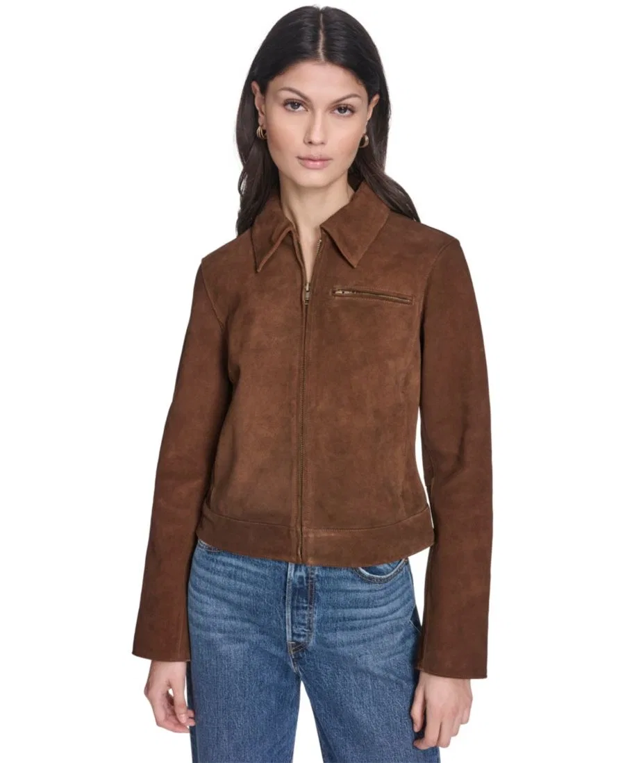 Женская куртка из замши с отложным воротником Levi's, Maple