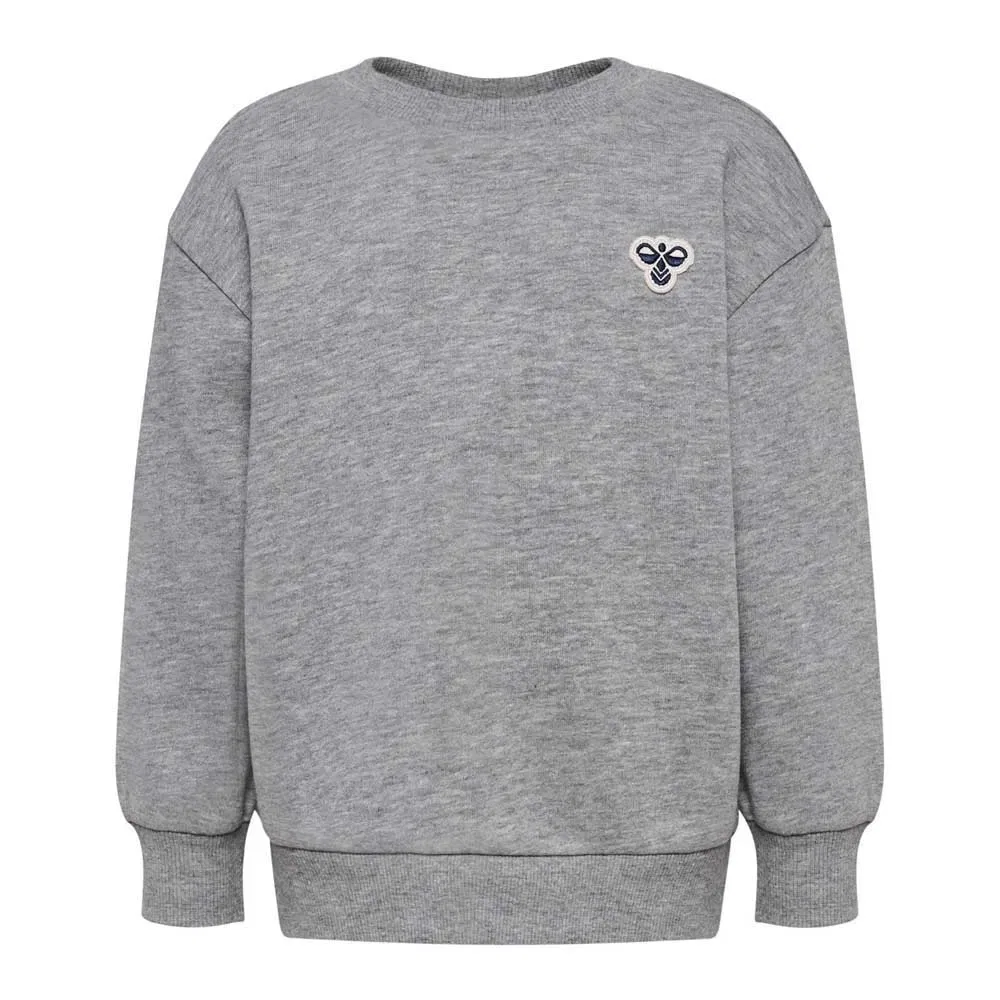 Детский свитшот с принтом Mini Loose Bee Hummel, Grey — фото 3