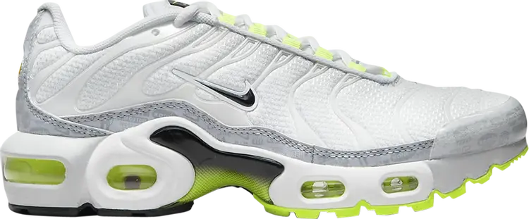 

Кроссовки Nike Air Max Plus GS 'Reflective Logo - White Volt', белый