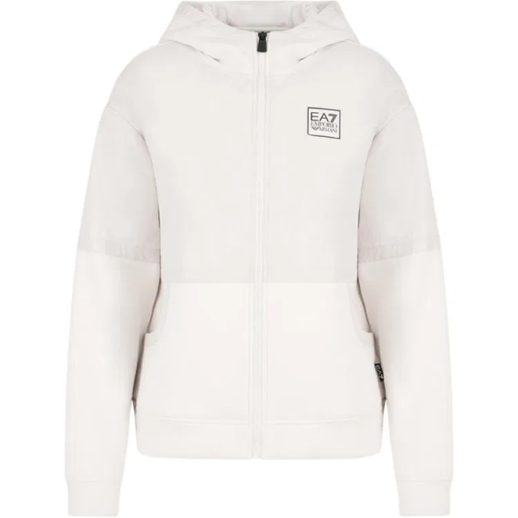 Женский худи с логотипом Emporio Armani, Beige Gray