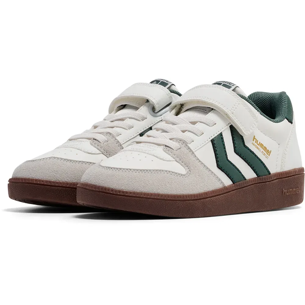 Детские кроссовки для девочек с липучкой Handball Perfekt SP JR Hummel, White — фото 2
