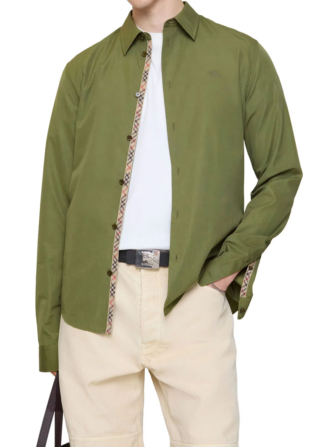 Рубашка Burberry Sam, хаки — фото 3