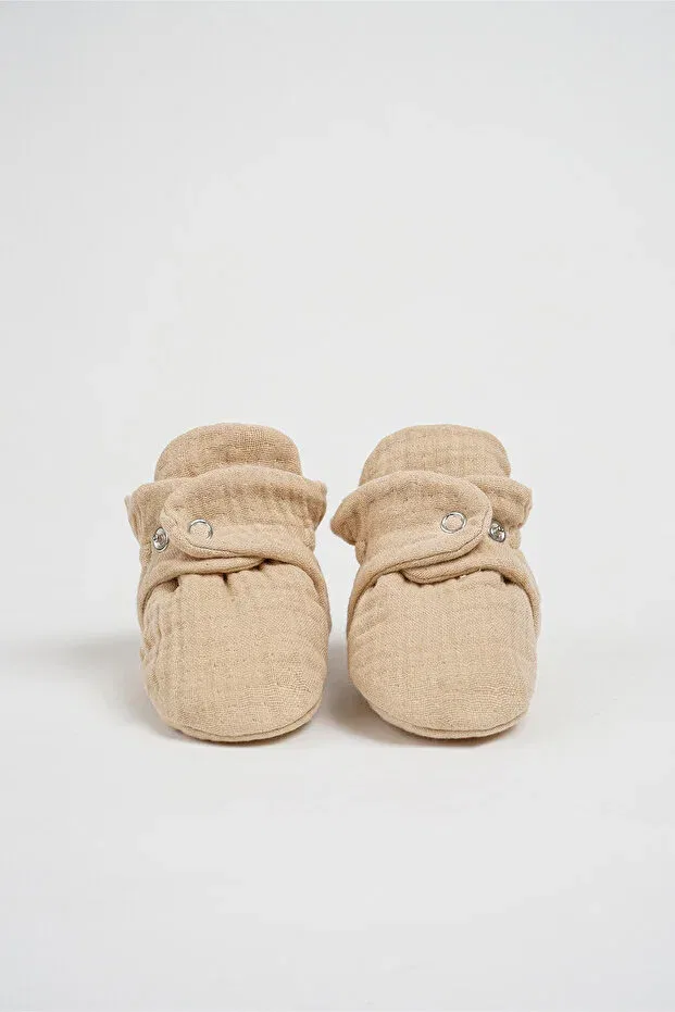 Детские пинетки хлопковые Babyzilla, Beige