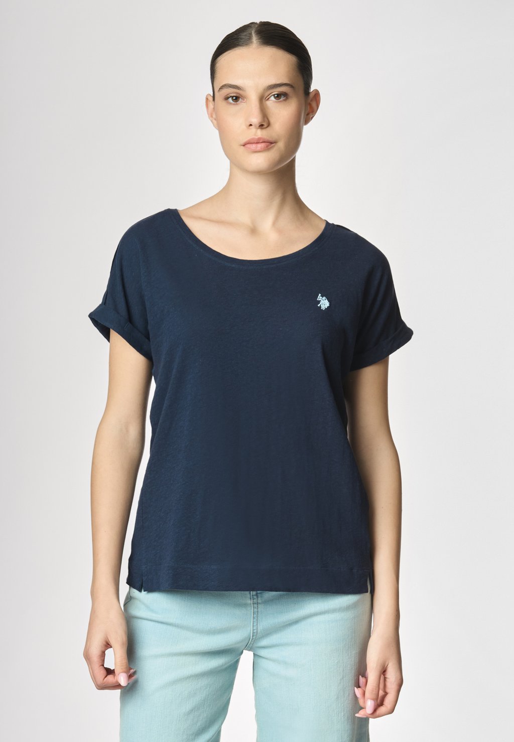 

Базовая футболка GIROCOLLO DA IN MISTO U.S. Polo Assn., синий