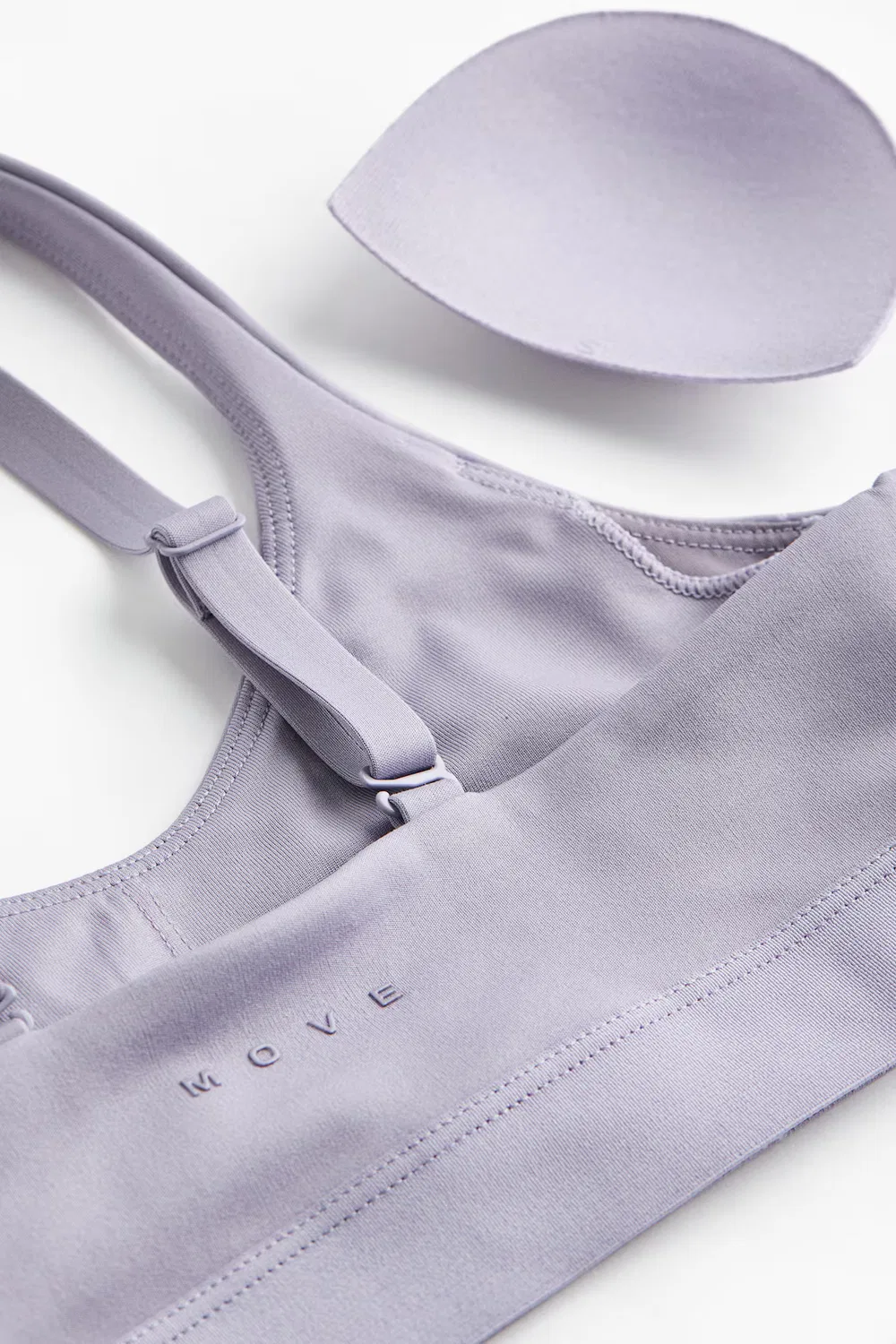 Мягкая спортивная майка с технологией DryMove H&M, Mattes Flieder — фото 3