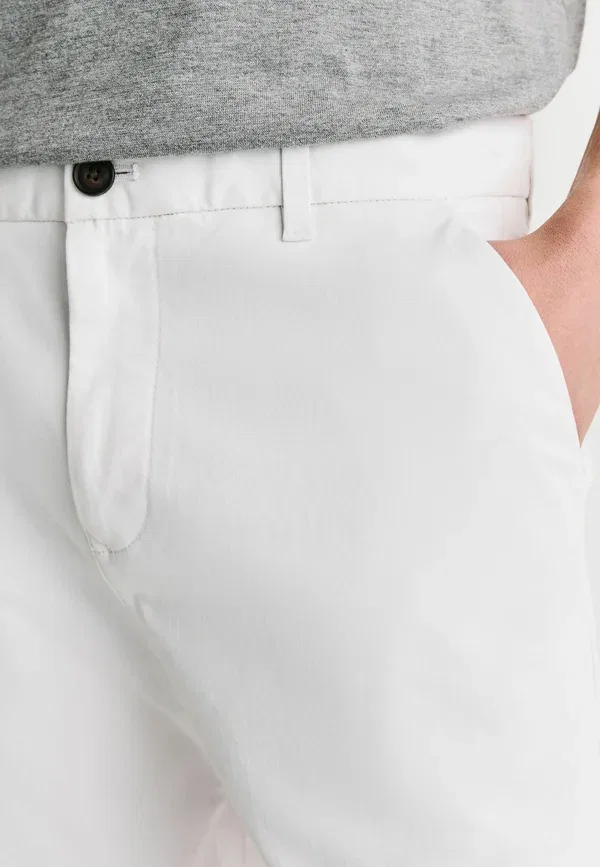 Брюки хлопковые Slim fit chinos Next, white, белый — фото 4