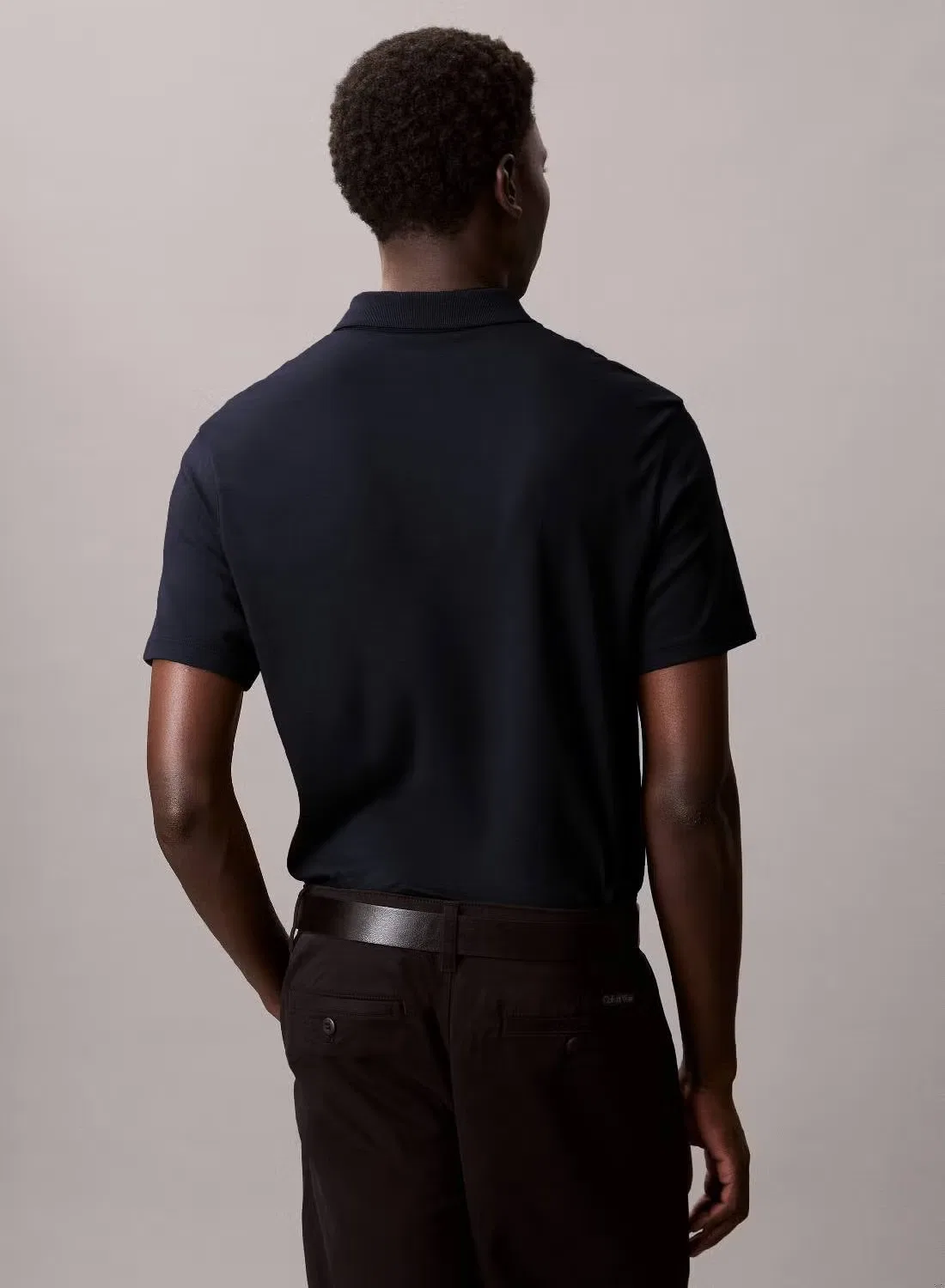 Поло с коротким рукавом Pima cotton polo shirt Calvin Klein, темно-синий — фото 3