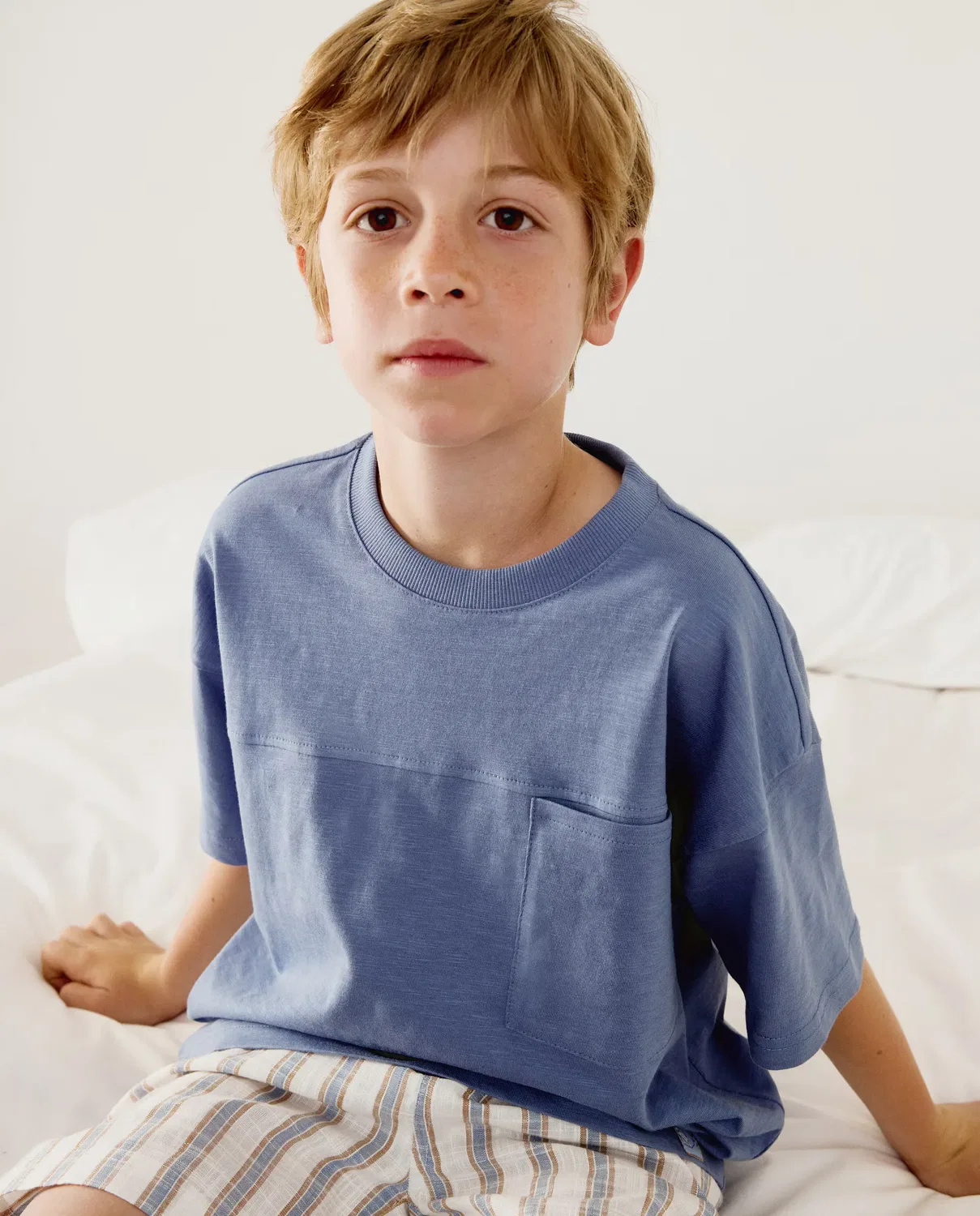Детская футболка для мальчиков хлопковая Cotton Juice, 400 Azul
